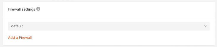The Firewall settings