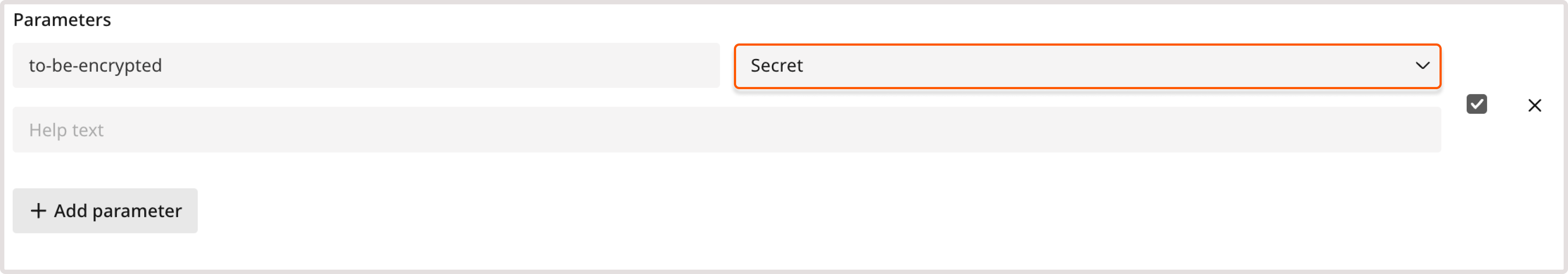 Secret parameter marked as required