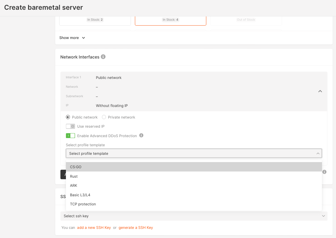How to enable DDoS Protection for Virtual Machines or Bare Metal