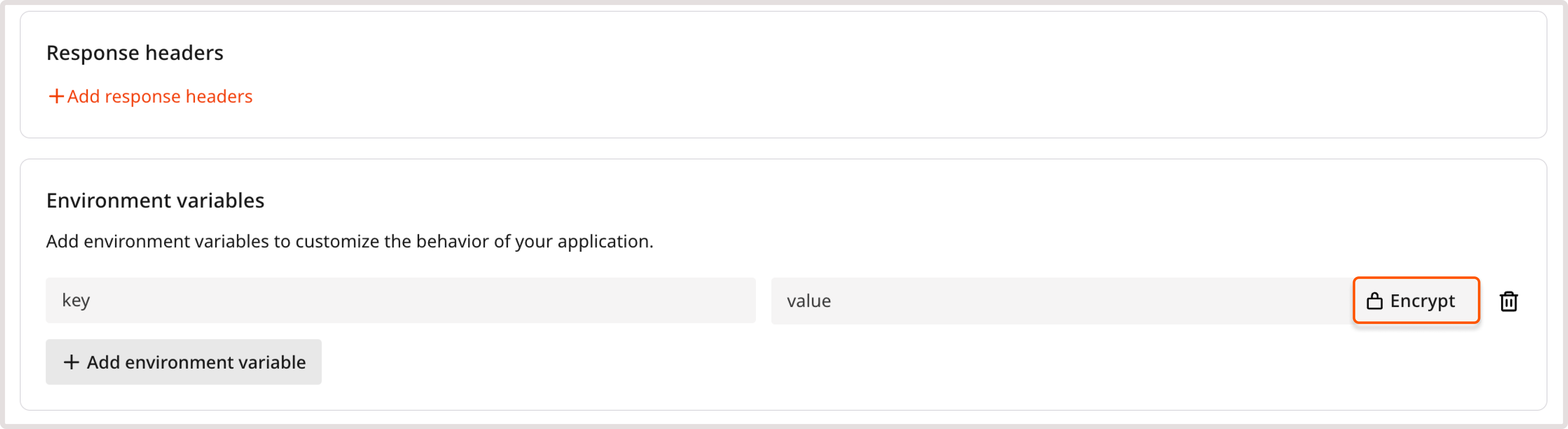 Encrypt variable button highlighted