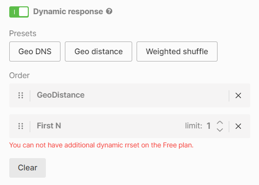 Configure Geo distance preset