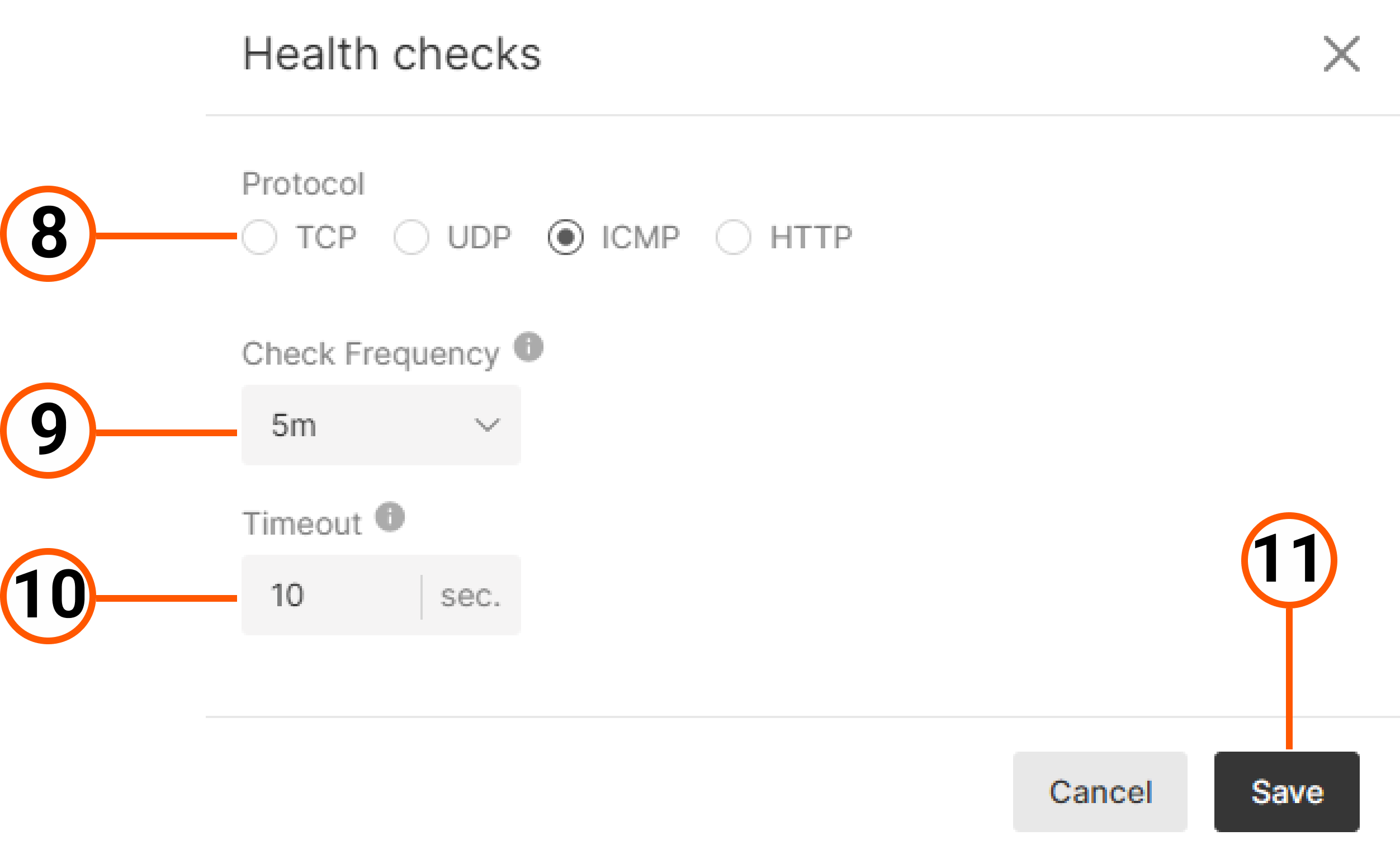 Configure a Healthchecks picker: ICMP