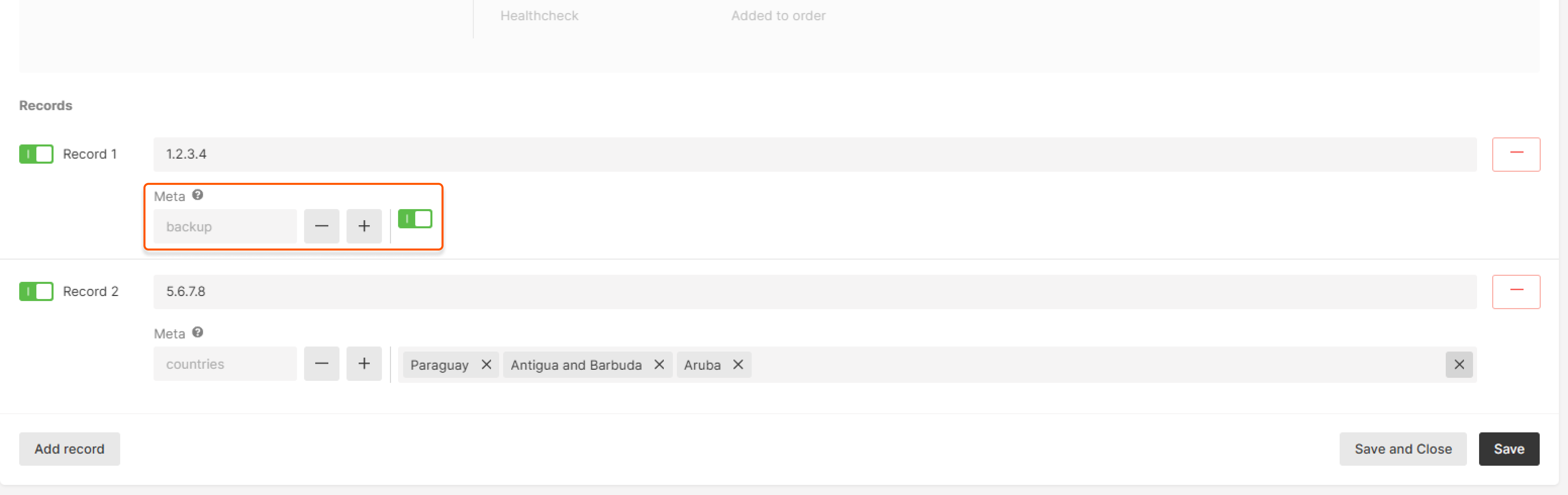 Configure backup metadata