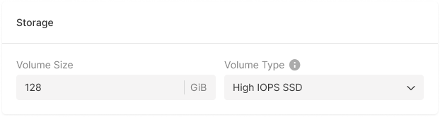 manage postgresql choose volume