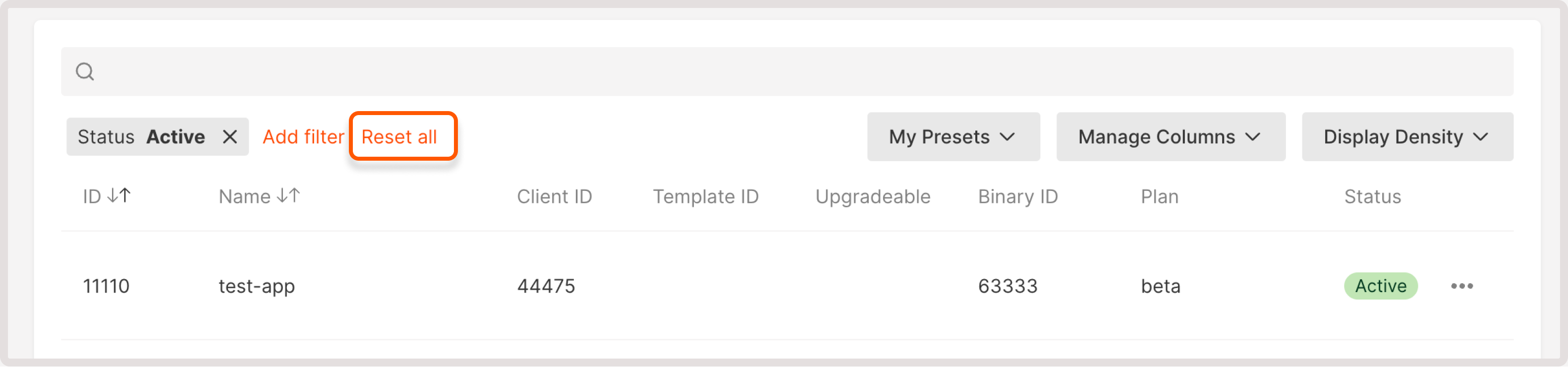 Reset all link highlighted